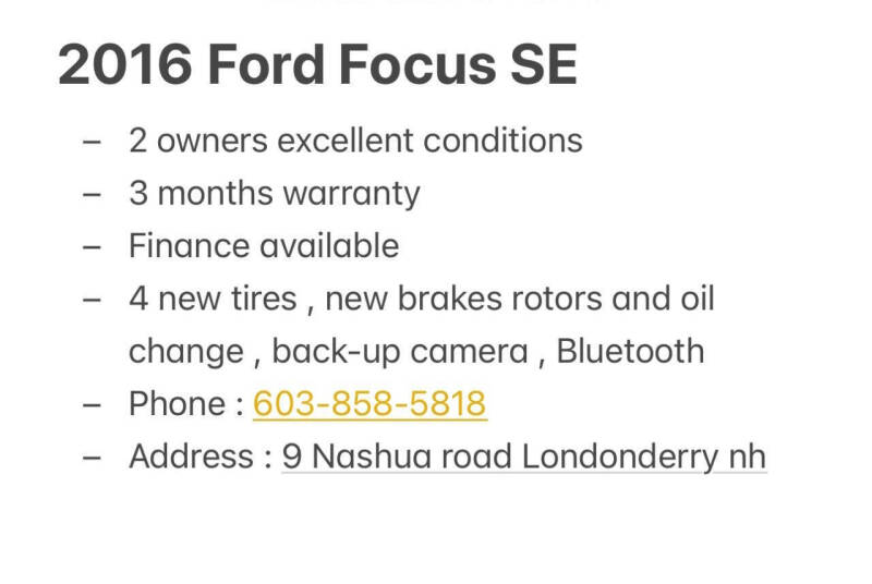 2016 Ford Focus SE