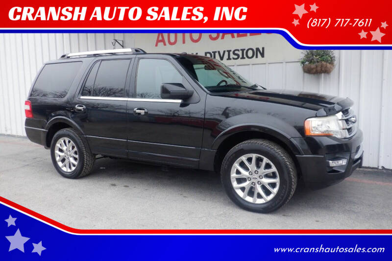 2015 Ford Expedition for sale at CRANSH AUTO SALES, INC in Arlington TX