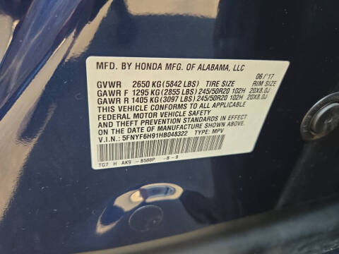 2017 Honda Pilot Touring