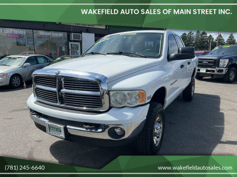 2003 Dodge Ram Pickup 2500 for sale at Wakefield Auto Sales of Main Street Inc. in Wakefield MA