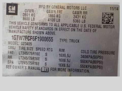 2015 GMC Savana 2500