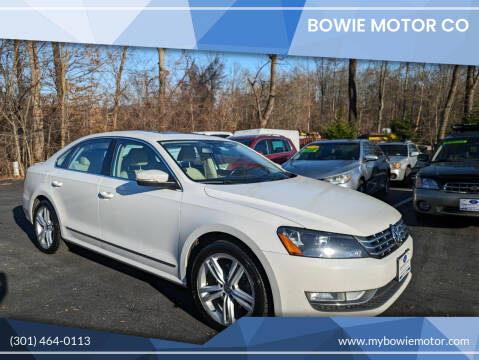 2013 Volkswagen Passat for sale at Bowie Motor Co in Bowie MD