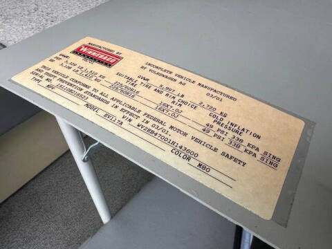 2001 Volkswagen EuroVan MV