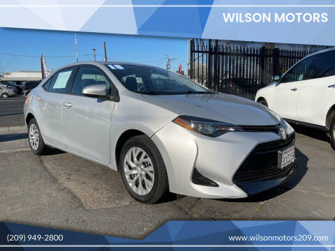 2018 Toyota Corolla for sale at WILSON MOTORS in Stockton CA