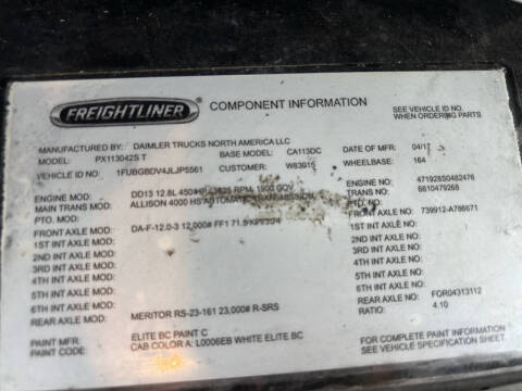 2018 Freightliner Cascadia