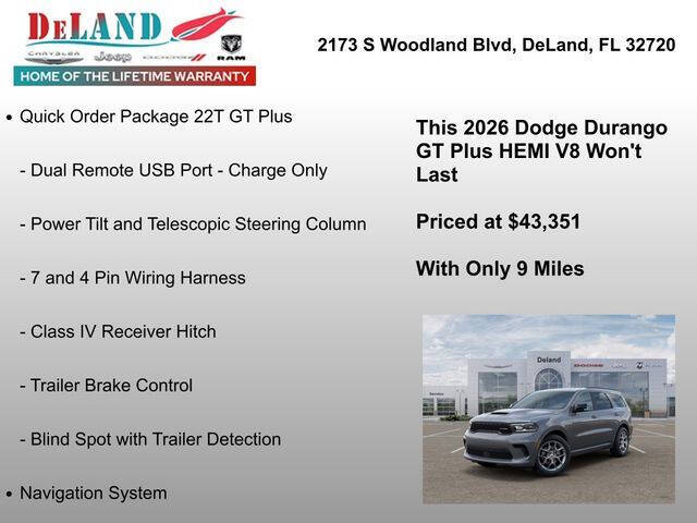 2026 Dodge Durango GT HEMI Plus