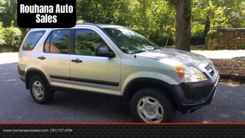 2002 Honda CR-V for sale at Rouhana Auto Sales in Norwood MA