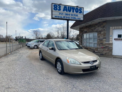 2003 Honda Accord for sale at 83 Autos in York PA