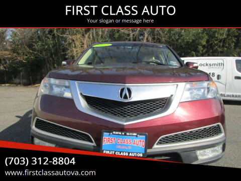 2012 Acura MDX for sale at FIRST CLASS AUTO in Arlington VA