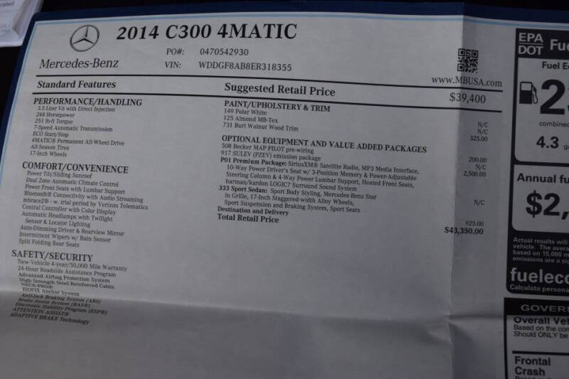 2014 Mercedes-Benz C-Class C 300 Sport 4MATIC