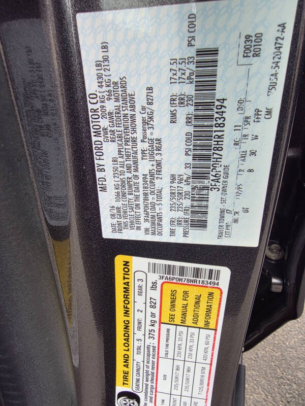 2017 Ford Fusion SE