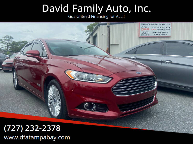 2013 Ford Fusion Energi for sale at David Family Auto, Inc. in New Port Richey FL