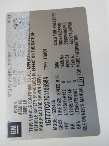 2012 GMC Savana 3500