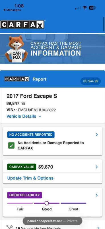 2017 Ford Escape S