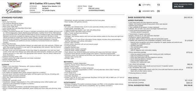 2018 Cadillac XT5 Luxury