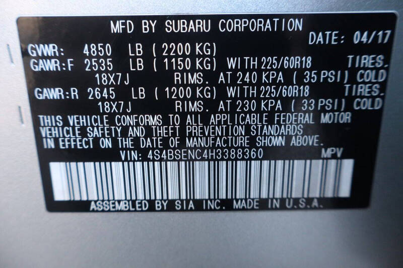 2017 Subaru Outback 3.6R Limited