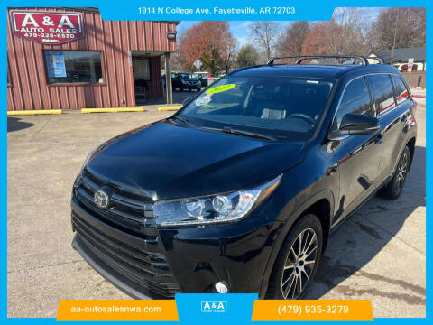 2017 Toyota Highlander for sale at A & A Auto Sales in Fayetteville AR