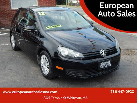 2012 Volkswagen Golf for sale at European Auto Sales in Whitman MA