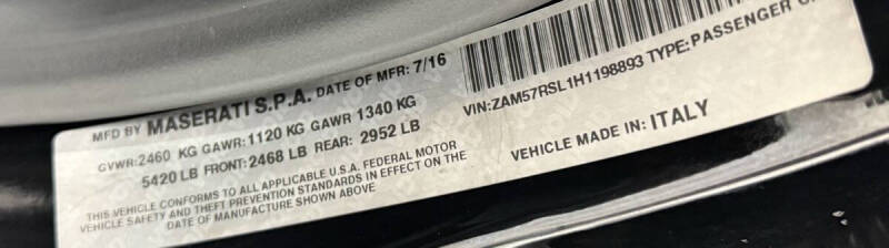 2017 Maserati Ghibli S