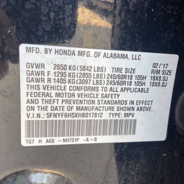 2017 Honda Pilot EX-L
