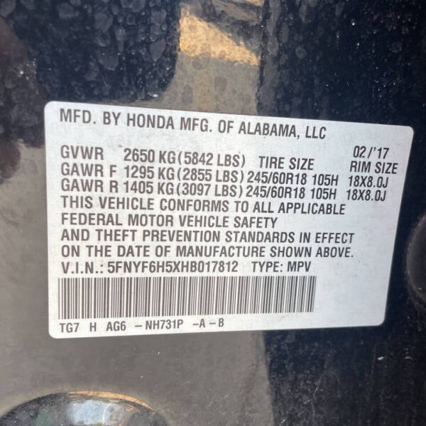 2017 Honda Pilot EX-L