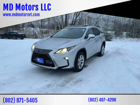 2016 Lexus RX 350 for sale at MD Motors LLC in Williston VT