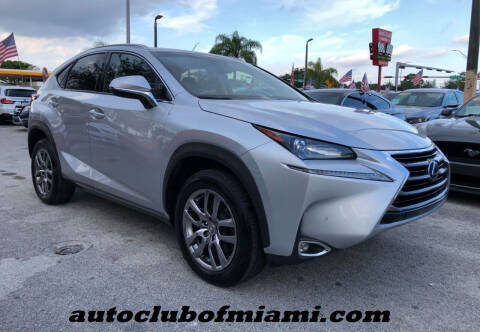 2015 Lexus NX 200t for sale at AUTO CLUB OF MIAMI, INC in Miami FL