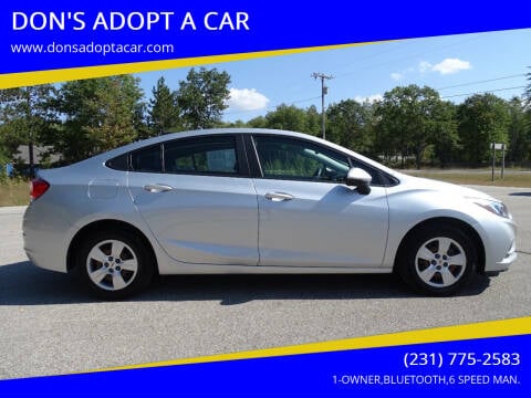 2018 Chevrolet Cruze for sale at DON'S ADOPT A CAR in Cadillac MI