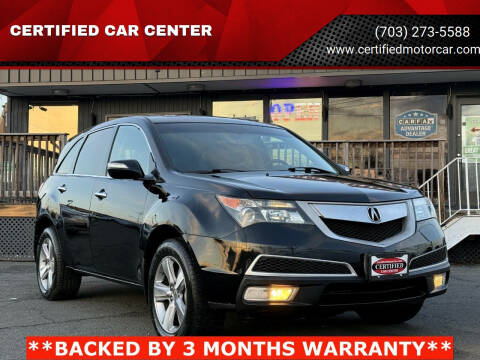 2012 Acura MDX for sale at CERTIFIED CAR CENTER in Fairfax VA