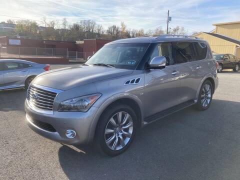 2014 Infiniti QX80 for sale at Sisson Pre-Owned in Uniontown PA