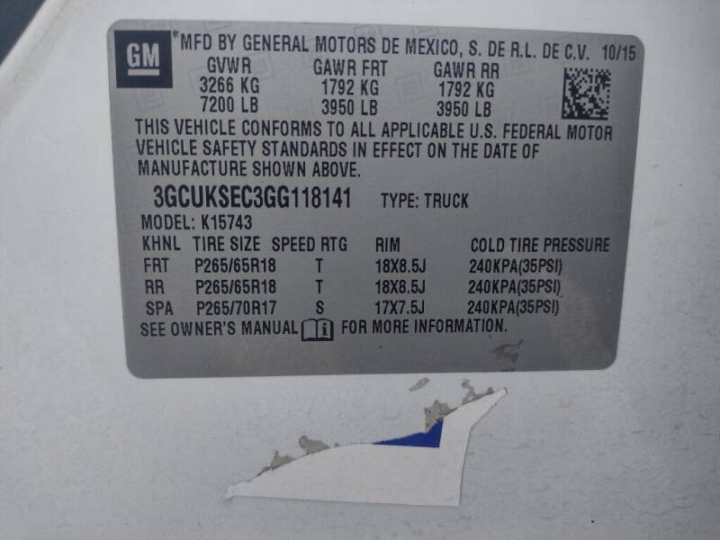 2016 Chevrolet Silverado 1500