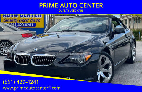 2006 BMW 6 Series for sale at PRIME AUTO CENTER in Palm Springs FL