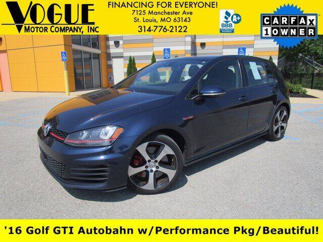 2016 Volkswagen Golf GTI for sale at Vogue Motor Company Inc in Saint Louis MO