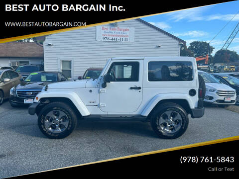 2018 Jeep Wrangler JK for sale at BEST AUTO BARGAIN inc. in Lowell MA