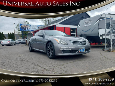 2010 Infiniti G37 Convertible for sale at Universal Auto Sales Inc in Salem OR