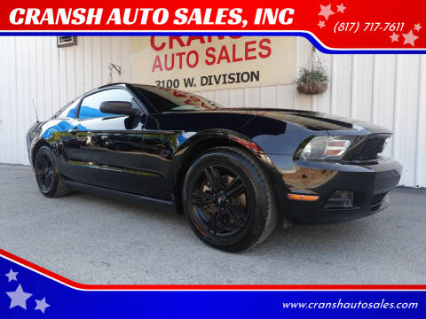 2012 Ford Mustang for sale at CRANSH AUTO SALES, INC in Arlington TX