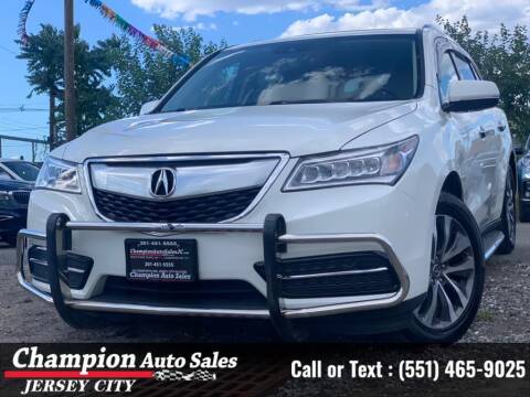 2016 Acura MDX for sale at CHAMPION AUTO SALES OF JERSEY CITY in Jersey City NJ