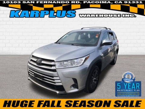 2019 Toyota Highlander for sale at Karplus Warehouse in Pacoima CA