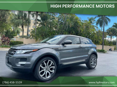 2015 Land Rover Range Rover Evoque Coupe for sale at HIGH PERFORMANCE MOTORS in Hollywood FL