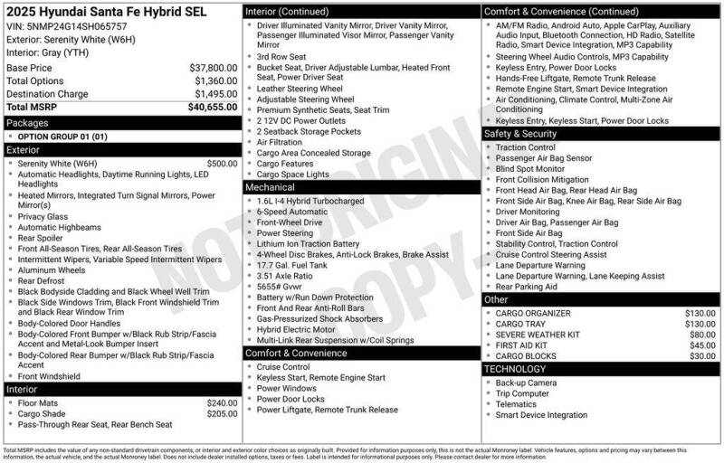 2025 Hyundai Santa Fe Hybrid SEL