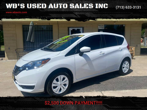 2017 Nissan Versa Note for sale at WB'S USED AUTO SALES INC in Houston TX