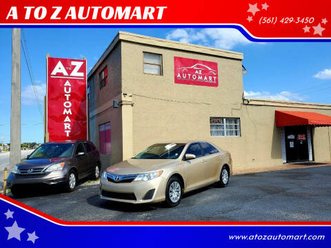 2012 Toyota Camry for sale at A TO Z  AUTOMART in West Palm Beach FL