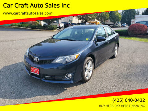 2013 Toyota Camry for sale at Car Craft Auto Sales Inc in Lynnwood WA