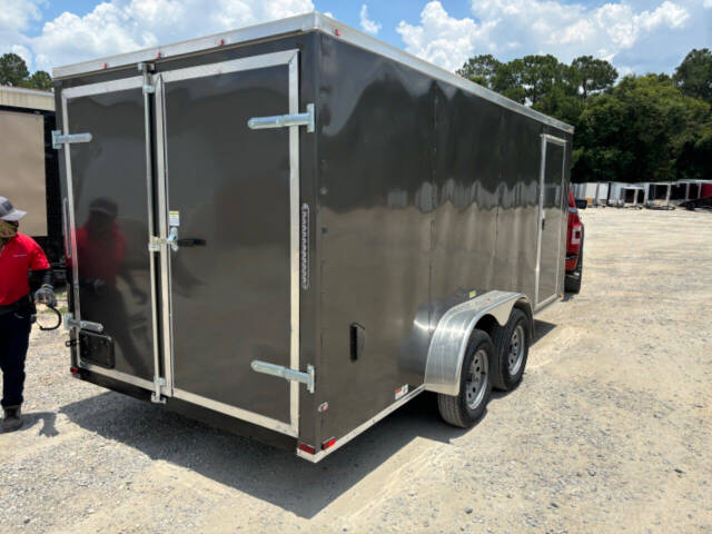 2024 Quality  7x16 enclosed cargo double door trailer for sale at Cross Resurrection Golf Carts and Trailers in Rincon, GA