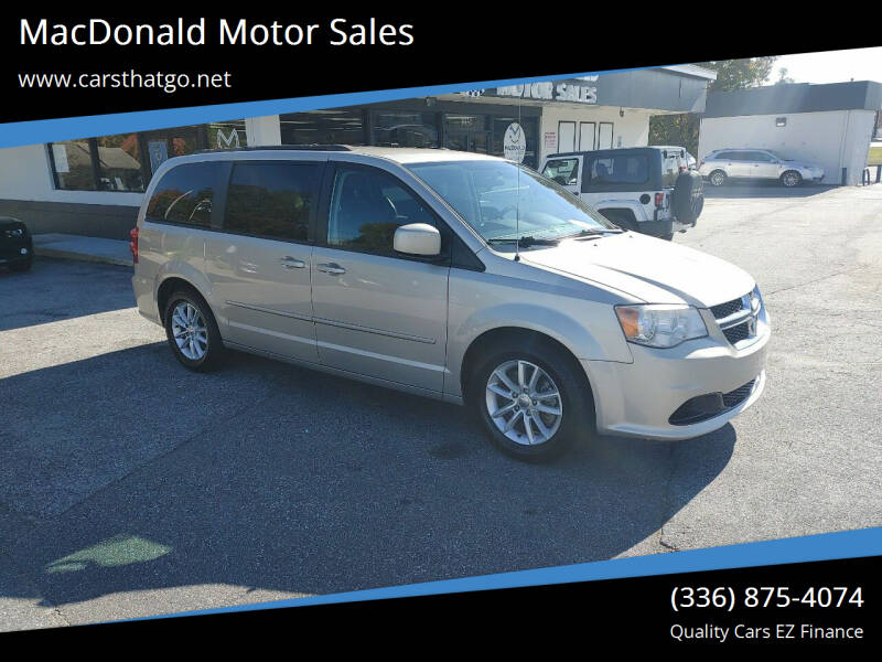 2014 Dodge Grand Caravan for sale at MacDonald Motor Sales in High Point NC