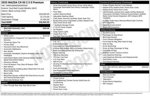 2025 Mazda CX-50 2.5 S Premium