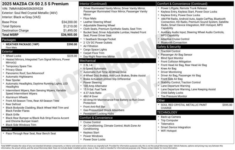 2025 Mazda CX-50 2.5 S Premium