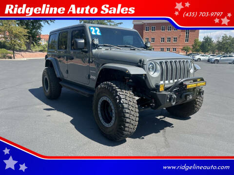 2022 Jeep Wrangler Unlimited for sale at Ridgeline Auto Sales in Saint George UT