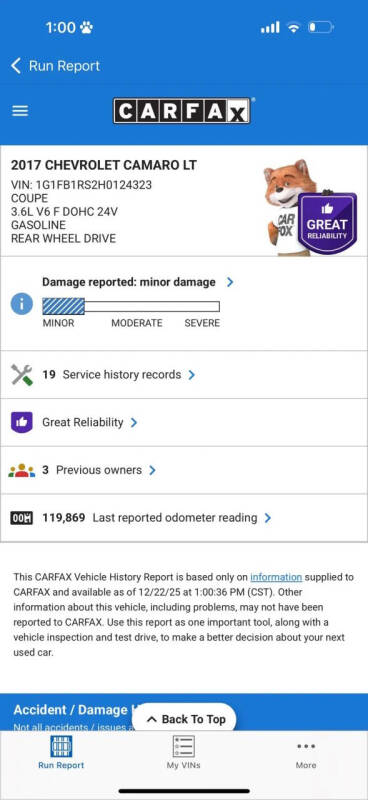 2017 Chevrolet Camaro LT