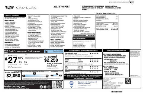 2023 Cadillac CT5 Sport